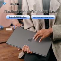 VOKAMO MacBook Pro Protective Case with Stand Pro 16-inch matinė juoda spalva