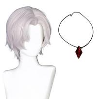 DMC 5 Dante Cosplay Perukas Vienodi Kostiumai Kaukė Suaugusiems Vyrams Ilgas Vėjo Striukės Pirštinės Roleplay Apranga Helovino Karnavalo Kostiumas one size balta