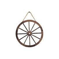 Void Studio Wooden Wagon Wheel Wall Decor Retro Art Vintage Farmhouse Old Western Hanging Ornaments for Home Office Cabin Themed S A black
