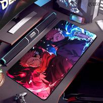 Large Gaming Mouse Pad Jujutsu Kaisen Gojo Satoru Mousepad LockEdge Thickened Computer Keyboard Desk Mat Rubber Anti slip Mats 30cmx60cm(11.8x23.6inch) gray