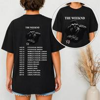 The Weeknd After Hours Til Dawn Tour T-Shirt 2026 Front Back Tour Dates T-shirt Women Men XO Fan Concert Tee Shirt Female Male Clothing 4XL white
