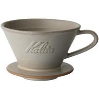 Kalita kavos lašintuvas Mino keramika, didelis šilumos išlaikymas, 2-4 žmonėms DACHI MI185 smėlio spalvos #02101 banguota serija, pagaminta Japonijoje, lašinimo įranga, du keturi 2 gray