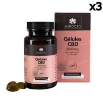 60 Gélules CBD Full Spectrum 3000mg 3 boîtes