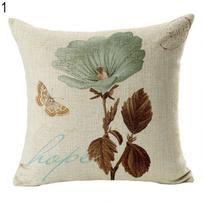 Vintage Flower Style Pillow Case Bed Sofa Square Throw Cushion Cover Home Decor ADM beige