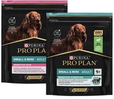 Purina Pro Plan Dog Small & Mini Adult rinkinys Sensitive Digestion Lamb 0,7 kg + Sensitive Skin Salmon 0,7 kg | 595165 | 4751016500249