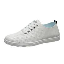 Women's Vulcanized Shoes Breathable Comfortable Hole Outdoor Sports Shoes Summer Running Shoes Fashion Board Shoes Thick Sole 35 juoda