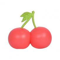 Cherry Stress Ball 2 Pcs Simulation Cherry Squeeze Toy Set Stretchy Slow Rebound Fidget Toy Portable Fruit Stress Relief Gadget (As shown-33043)- pink