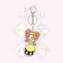 Kawaii Shugo Chara Anime Figure Acrylic Keychain Girly Heart Cartoon Cute Hinamori Amu Egg Key Ring Charm Students Gifts Toys about 5cm white