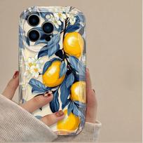 Case For VIVO V60 V50 Lite 5G Y04 Y400 PRO Y29 Y39 Y03 Y18 Y36 5G IQZ 10 Silicone Lemon Summer Fruit Wave Side Cover VIVO V50 5G black