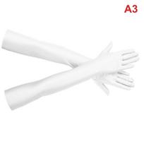 High Elastic Spandex Sun Protection Gloves Party Nightclub Wedding Performance Black Gloves white