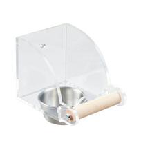 Water Feeder Parakeet Food Container Food Bowl for Parrots Durable and Safe for Long Time Use white