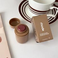 Rode 2-in-1 Makeup Cosmetic Juice Box Sleepy Girls Pocket Blush Long-lasting Face & Cheek Moisturizing Flash Lip Gloss, 01 Sleep Girls brown