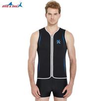 3mm Neoprene Wetsuit Vest Snorkeling Surfing Swimming Mens Front Zip Warm Water Sport Top Medium juoda