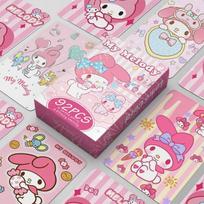 Sanrio fotokortelių prekės LOMO iliustracijų fotokortelės 60 vnt. + mini lipdukai 32 vnt., My Melody, 1 vnt. pink