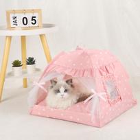 House for Cats Tent Sofa Beds & Furniture Pet & Furnitures Products Accessories Tents Cushions Supplies Winter Bed Kitten Basket 35cm beige