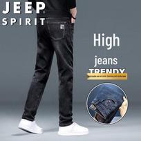 JEEP SPIRIT Men's Straight Fit Stretch Denim Jeans 32 tamsiai pilka spalva