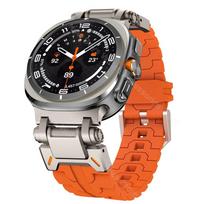 Sports Silicone Strap for Samsung Galaxy Watch Ultra 47mm Stainless Steel Connector Band for galaxy ultra 47MM No Gaps Bracelet Galaxy Watch Ultra black