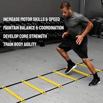 Agility Ladder for Football & Basketball: Training Rope, Jump Grid, Soft Step Ladder Equipment Color Optional black