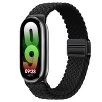 For Xiaomi Mi Band 10 strap Accessories breathable nylon Magnetic Braided Bracelet belt pulseira correas for Xiaomi Mi band 9 8 For Mi Band 10 juoda