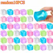 Square Ice Stress Ball Fidget Toys Stress Relief   Sensory Toys Soft Squishy Toys Party Favors Gifts For Adults blue