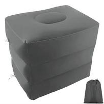 Kids Flight Sleeping Footrest Pillow Resting Pillow On Airplane Car Bus Pillow Inflatable Travel Foot Rest Pillow Foot Pad pilka spalva