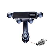 Gravity Car Phone Holder for 4.7-7 inch Mobile Phone Car Air Vent Phone Mount Universal Shockproof GPS Clip Smartphone Stand Black 2 gray