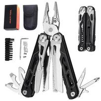 18 in 1 Multitool Pliers Folding Pocket Stainless Steel Camping Hiking Outdoor Survival Tool Kit Portable EDC Cute Donut Shape black