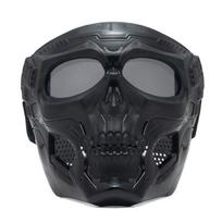 Moto Eyewear Skull Ghost-shape Glasses Motocross Skulls Mask Riding Mask Motorcycle Goggles Black-Grey gray