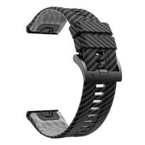 Carbon Fiber Texture 22mm 26mm quickfit silicone strap for garmin fenix 7 Waterproof Silicone band for Garmin Fenix 8 Pro 51MM Garmin Fenix 7 juoda pilka spalva