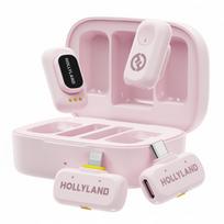 HOLLYLAND LARK A1 Duo Wireless Microphone - Lavalier Microphone, Compatible with iPhoneAndroid (2 Transmitters + 1 LightningType-C Receiver + 1