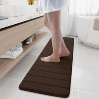 Olanly Memory Foam Mats For Bathroom Highly Absorbent Non-slip Carpet Foot Massage Super Soft Rug Machine Washable Durable Mat 43x61cm(16X24inch) ruda