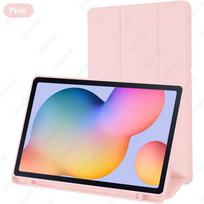 Case for Samsung Galaxy Tab S6 Lite 10.4 Inch, with Pencil Holder, Trifold Stand Protective Cover, Auto Sleep/Wake rožinė