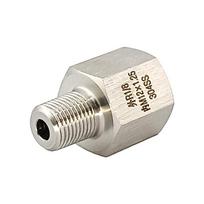 Stainless Steel M12x1.25 to R1/8 BSPT Thread Adapter Reducer Internal M12X1.25 - External R1/8