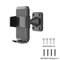 Sieninis telefono laikiklis sunkvežimiui/automobiliui/valčiai/sienai/stalui Suderinamas su visais išmaniaisiais telefonais 360 laipsnių laisvas pasukimas A1 black