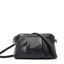 New Model Women Messenger Bag 100% Leather High Quality Small Hobos Bags Daily Casual Lady Shoulder Bag Black Grey KTB juoda