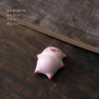 Bubble Spitting Pig Tea Pet Cup Plate Set, Creative Tea Pet Yixing Ornaments, Cute Coffee Mug,Home Decor Chinese Tea Accessories gray
