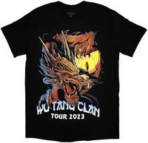 Men's Wu Tang Clan Tour '23 Dragon Back Print T-Shirt Black M