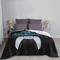 Ps 5 Dualsense Play Has No Limits Blanket Fashion Custom Ps 5 Dualsense Play Has No Limits Controller Size: 75*100cm, Weight: 230 GSM gray