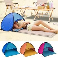 Pop Up Beach Tent With Head Shade Automatic Sunproof Windproof Canopy Instant Sun Shelter For Swimming Pool Fishing mėlyna