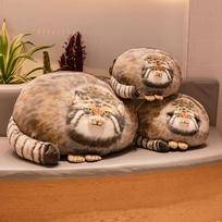 Adorable Pallas Cat Plush Body Pillow Stuffed Toy For Kawaii Throw Pillows For Pets Lovers 30cm ruda