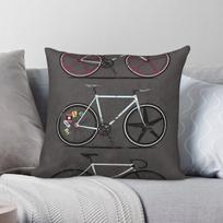 This Is How I Roll Bicycle Pillowcase Polyester Linen Velvet Printed Zip Decor Car Cushion Cover 45x45 40X40CM