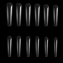 504pcs XXL Long Ballerina Coffin Press On Nail Full Cover False Nails Square for Nail Art Design Clear And Natural skaidri