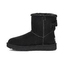 UGG Mini Bailey Suede Bow 'Black' Women's 1153514-BLK 36 juoda