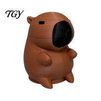 Capybara Hitch Cover 3D Printed Tow Ball Cover, Decorative Trailer Dust Cap Cap, 50mm Towing Protector, RV Truck Accessories Off Road Vehicle black