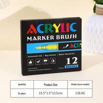 Premium Liquid-Ink Soft Tip Acrylic Markers – Vibrant, Fade-Resistant, Water-Based Colors blue