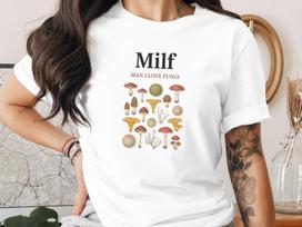 Man I Love Fungi Funny Mushroom Forager Gift, Retro Mycology Nature Top, Cottagecore Aesthetic Goblincore Graphic, Fungi Lover Forest Gear S black