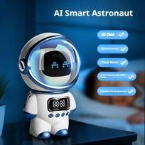 Ai Smart Ai Voice Chat Robot Bluetooth Speaker Digital Alarm Clock Sleep Aid Night Light Home Kids Companion Festival Gift gray