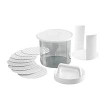Multi Layer Burger Patty Maker With Storage Container Non Stick Beef Press Mold Freezable Hamburger Patty Box For Bbq Camping one size white