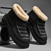 Vyriški batai Fashion Trend Žieminiai šilti pliušiniai medvilniniai batai vyrams Neperšlampami sniego batai didelio dydžio 46 smėlis