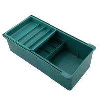 Portable 3 Layer Craft Storage Box with Multiple Compartments for Organized Sewing Tools Large Capacity Organiser žalia